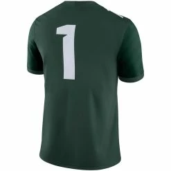 Nike Men's #1 Green Michigan State Spartans Game Jersey -Nike Sales DSCO1148306217 2041 ALT3