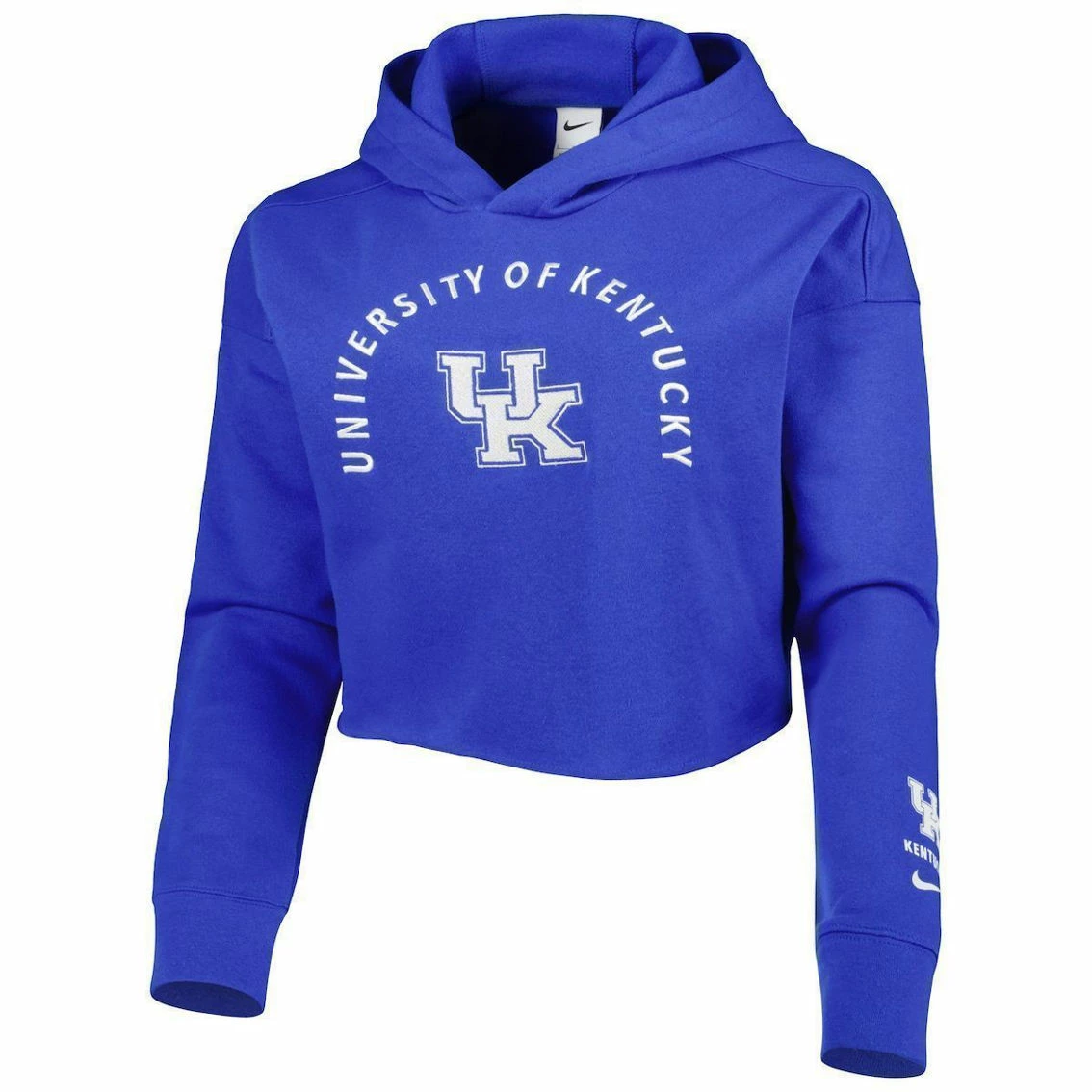 Nike Women's Royal Kentucky Wildcats 2-Hit Cropped Pullover Hoodie 3 Nike Women's Royal Kentucky Wildcats 2-Hit Cropped Pullover Hoodie - Image 3