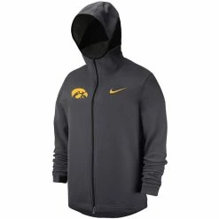 Men's Nike Anthracite Iowa Hawkeyes Tonal Showtime Full-Zip Hoodie -Nike Sales DSCO1148308268 4096 ALT2