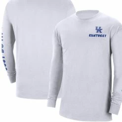Nike Sales 33 Nike Men's White Kentucky Wildcats Heritage Max 90 Long Sleeve T-Shirt