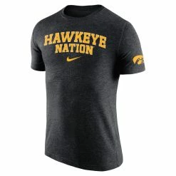 Men's Nike Black Iowa Hawkeyes 2-Hit Tri-Blend Performance T-Shirt -Nike Sales DSCO1148312642 1007 ALT2