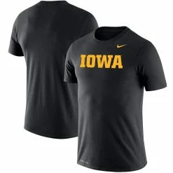 Nike Men's Black Iowa Hawkeyes School Logo Legend Performance T-Shirt