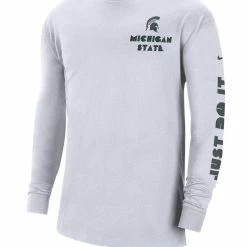 Nike Men's White Michigan State Spartans Heritage Max 90 Long Sleeve T-Shirt -Nike Sales DSCO1148317518 3550 ALT2