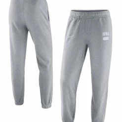 Men's Nike Heathered Gray Iowa Hawkeyes Saturday Fleece Pants