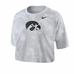 Nike Women's White Iowa Hawkeyes Tie-Dye Cropped T-Shirt -Nike Sales DSCO1148322544 3550 ALT2