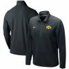 Nike Men's Black Iowa Hawkeyes Primary Logo Training Performance Quarter-Zip Jacket