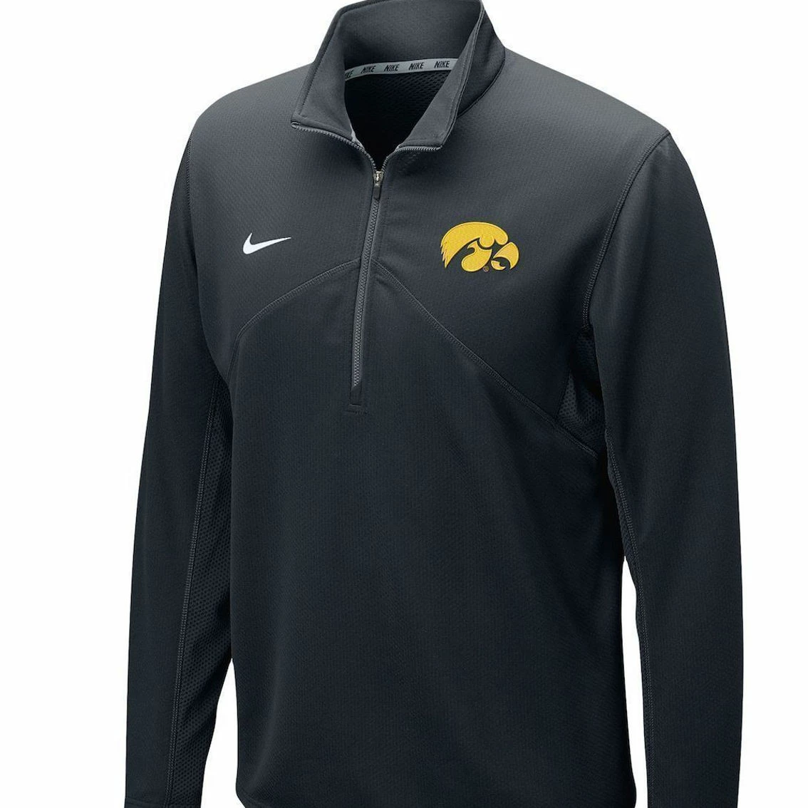 Nike Men's Black Iowa Hawkeyes Primary Logo Training Performance Quarter-Zip Jacket 3 Nike Men's Black Iowa Hawkeyes Primary Logo Training Performance Quarter-Zip Jacket - Image 3