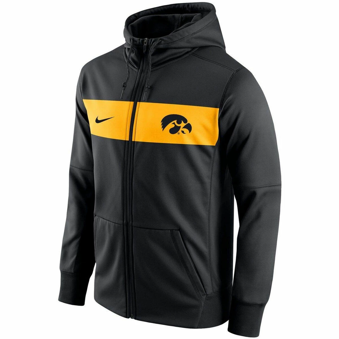 Nike Men's Black Iowa Hawkeyes Logo Performance Full-Zip Hoodie 3 Nike Men's Black Iowa Hawkeyes Logo Performance Full-Zip Hoodie - Image 3