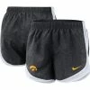 Nike Women's Black/White Iowa Hawkeyes Performance Tempo Shorts