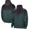 Nike Men's Charcoal/Green Michigan State Spartans Windrunner Raglan Full-Zip Jacket