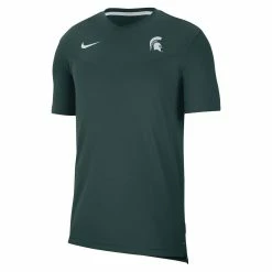 Men's Nike Green Michigan State Spartans 2022 Coaches UV Performance T-Shirt -Nike Sales DSCO1150498402 2041 ALT2