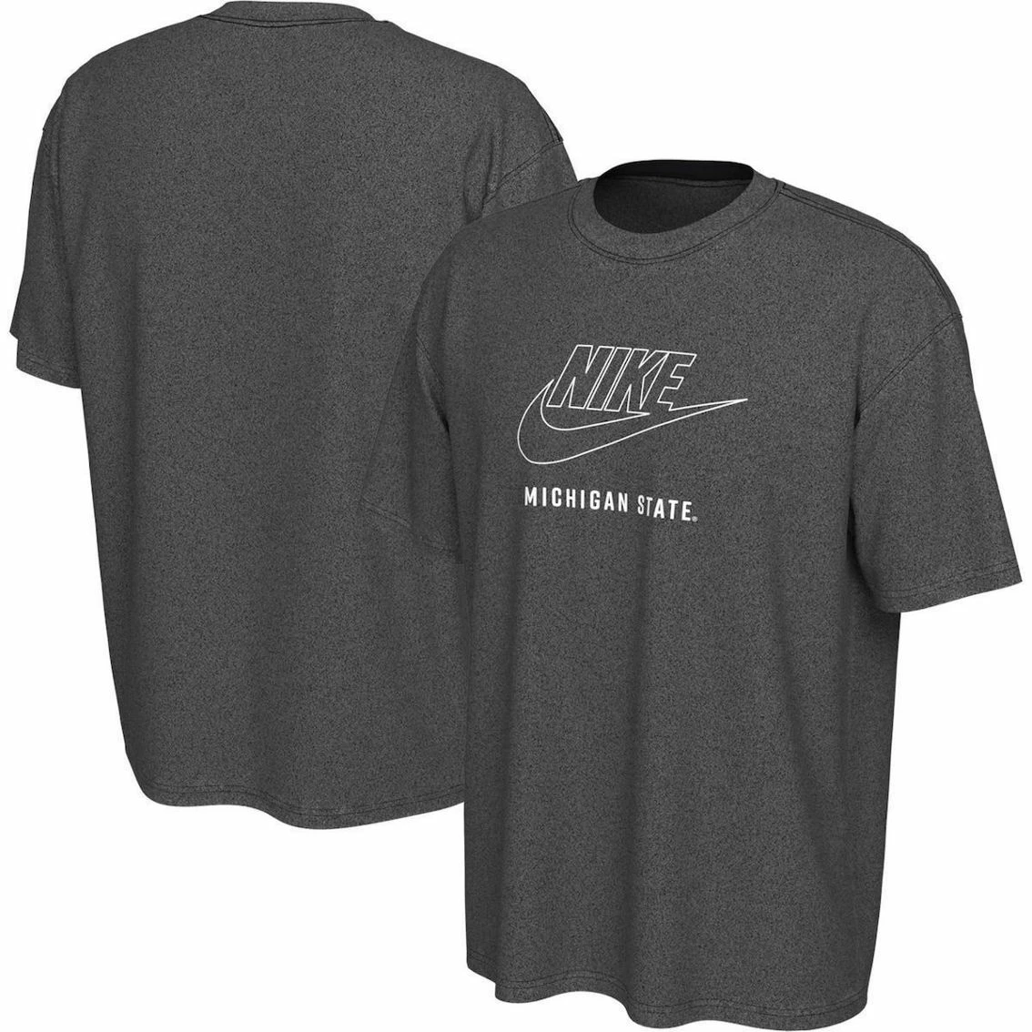Nike Men's Charcoal Michigan State Spartans Washed Max90 T-Shirt 2 Nike Men's Charcoal Michigan State Spartans Washed Max90 T-Shirt - Image 2