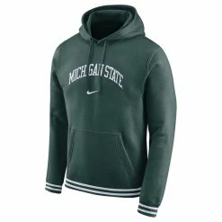 Nike Men's Green Michigan State Spartans Sketch Retro Pullover Hoodie 6 Nike Men's Green Michigan State Spartans Sketch Retro Pullover Hoodie -Nike Sales DSCO1152056136 2041 ALT2