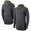 Nike Men's Anthracite Iowa Hawkeyes Military Long Sleeve Hoodie T-Shirt