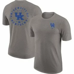 Nike Men's Heather Gray Kentucky Wildcats Logo 2-Hit Tri-Blend T-Shirt