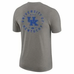Nike Men's Heather Gray Kentucky Wildcats Logo 2-Hit Tri-Blend T-Shirt -Nike Sales DSCO1152637092 1927 ALT3