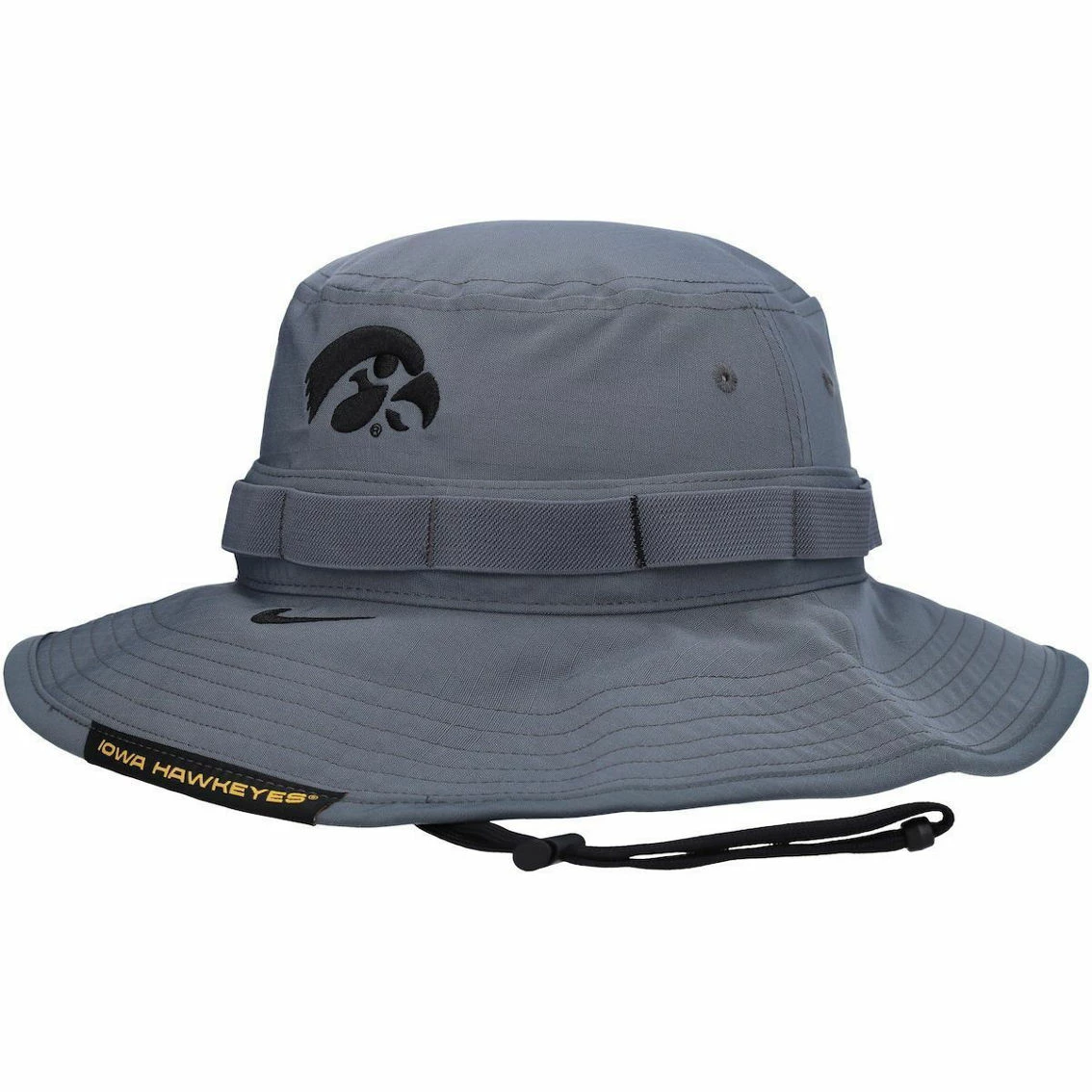 Nike Men's Gray Iowa Hawkeyes Performance Boonie Bucket Hat 2 Nike Men's Gray Iowa Hawkeyes Performance Boonie Bucket Hat - Image 2