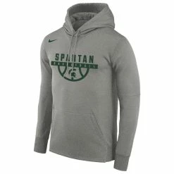 Nike Men's Gray Michigan State Spartans Basketball Drop Circuit Performance Pullover Hoodie -Nike Sales DSCO1153013853 1927 ALT2