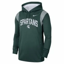 Nike Men's Green Michigan State Spartans 2022 Game Day Sideline Performance Pullover Hoodie -Nike Sales DSCO1153016708 2041 ALT2