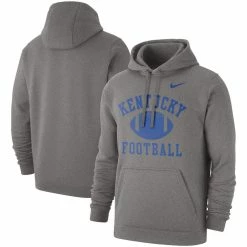 Nike Men's Heathered Gray Kentucky Wildcats Football Club Pullover Hoodie