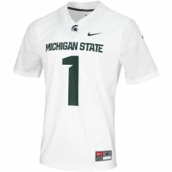 Nike Men's #1 White Michigan State Spartans Untouchable Game Jersey -Nike Sales DSCO1153021311 3550 ALT2