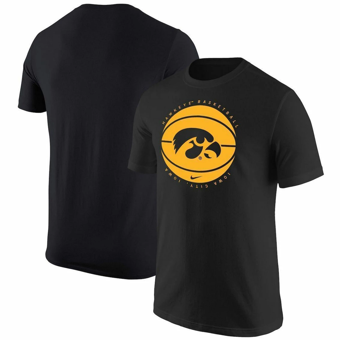 Nike Men's Black Iowa Hawkeyes Basketball Logo T-Shirt 2 Nike Men's Black Iowa Hawkeyes Basketball Logo T-Shirt - Image 2