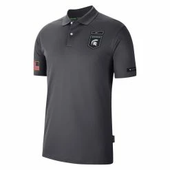 Men's Nike Anthracite Michigan State Spartans Victory Military Appreciation Performance Polo -Nike Sales DSCO1153021808 4096 ALT2