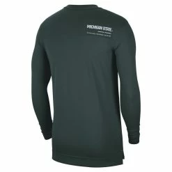 Nike Men's Green Michigan State Spartans 2022 Coach Performance Long Sleeve V-Neck T-Shirt -Nike Sales DSCO1153024017 2041 ALT3