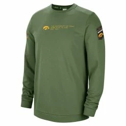 Nike Men's Olive Iowa Hawkeyes Military Pullover Sweatshirt -Nike Sales DSCO1153027990 2068 ALT2