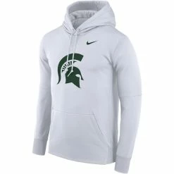 Nike Men's White Michigan State Spartans Performance Pullover Hoodie