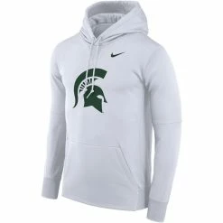 Nike Men's White Michigan State Spartans Performance Pullover Hoodie -Nike Sales DSCO1153112343 3550 ALT2