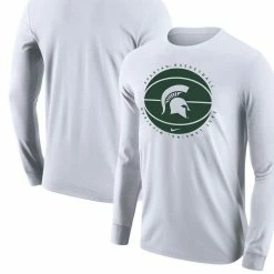 Nike Men's White Michigan State Spartans Basketball Long Sleeve T-Shirt