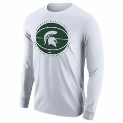 Nike Men's White Michigan State Spartans Basketball Long Sleeve T-Shirt -Nike Sales DSCO1153403652 3550 ALT2