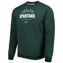Nike Men's Heather Green Michigan State Spartans Vault Stack Club Fleece Pullover Sweatshirt 6 Nike Men's Heather Green Michigan State Spartans Vault Stack Club Fleece Pullover Sweatshirt -Nike Sales DSCO1154356462 2041 ALT2