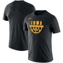 Nike Men's Black Iowa Hawkeyes Basketball Drop Legend Performance T-Shirt