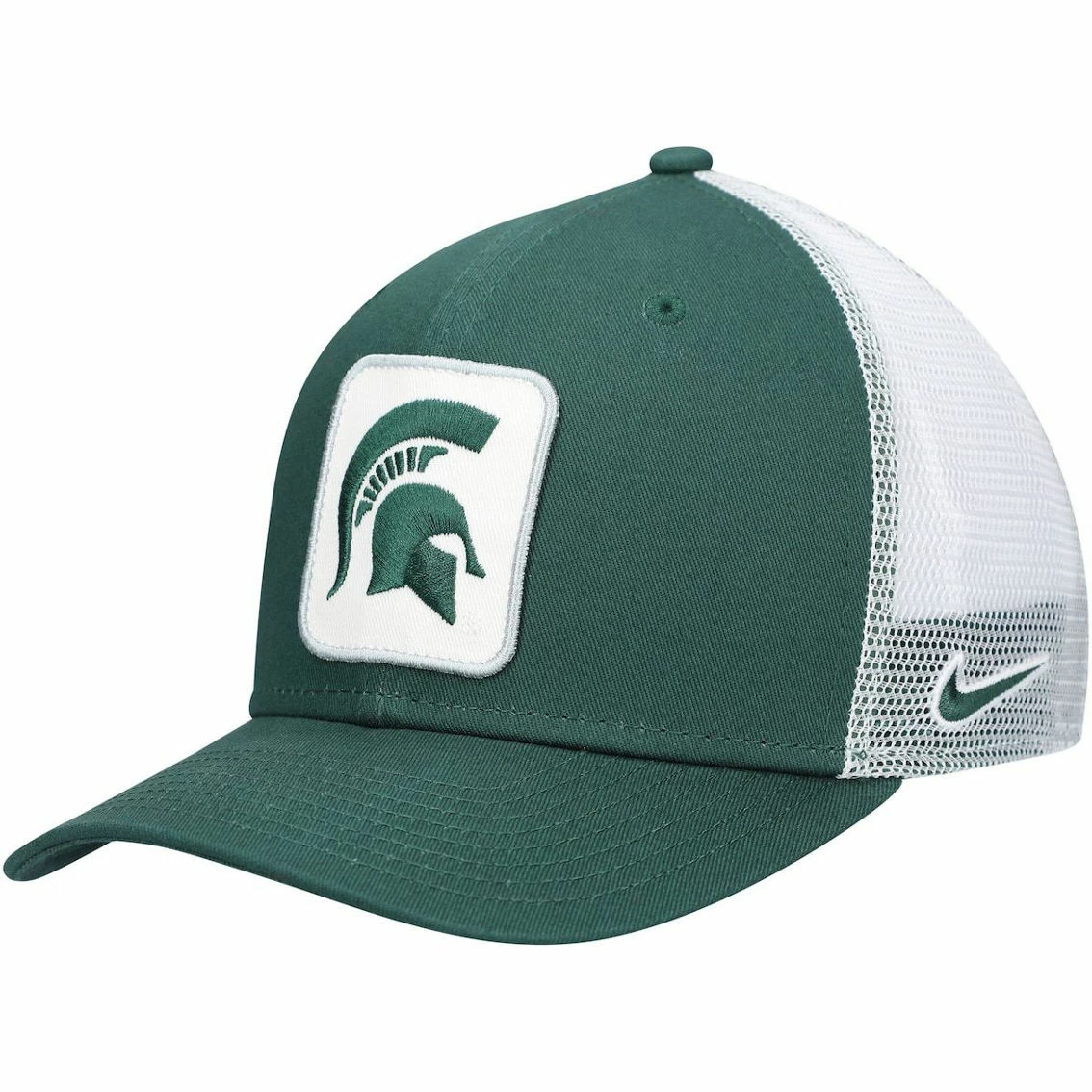 Nike Men's Green/White Michigan State Spartans Classic99 Trucker Snapback Hat 1 Nike Men's Green/White Michigan State Spartans Classic99 Trucker Snapback Hat