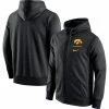 Men's Nike Black Iowa Hawkeyes Logo Stack Performance Full-Zip Hoodie