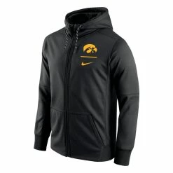 Men's Nike Black Iowa Hawkeyes Logo Stack Performance Full-Zip Hoodie -Nike Sales DSCO1156873607 1007 ALT2