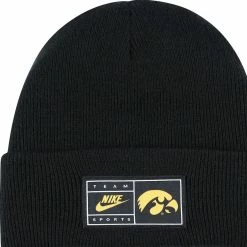 Men's Nike Black Iowa Hawkeyes Utility Cuffed Knit Hat