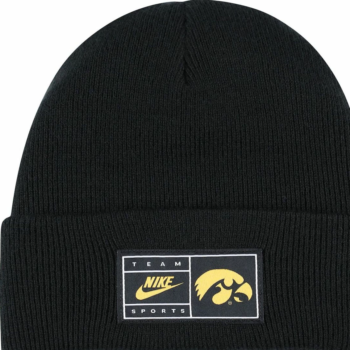 Men's Nike Black Iowa Hawkeyes Utility Cuffed Knit Hat 2 Men's Nike Black Iowa Hawkeyes Utility Cuffed Knit Hat - Image 2