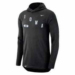 Nike Men's Black Iowa Hawkeyes Team Performance Long Sleeve Hoodie T-Shirt -Nike Sales DSCO1157801068 1007 ALT2