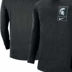 Nike Men's Black Michigan State Spartans Seasonal Max90 2-Hit Long Sleeve T-Shirt