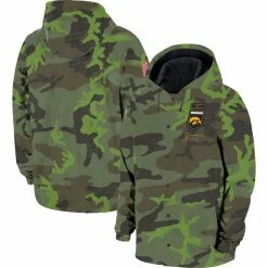 Nike Men's Camo Iowa Hawkeyes Hoodie Full-Snap Jacket