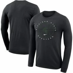 Nike Men's Black Michigan State Spartans Basketball Icon Legend Performance Long Sleeve T-Shirt