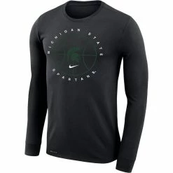 Nike Men's Black Michigan State Spartans Basketball Icon Legend Performance Long Sleeve T-Shirt -Nike Sales DSCO1158093414 1007 ALT2
