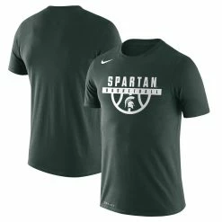 Men's Nike Green Michigan State Spartans Basketball Drop Legend Performance T-Shirt