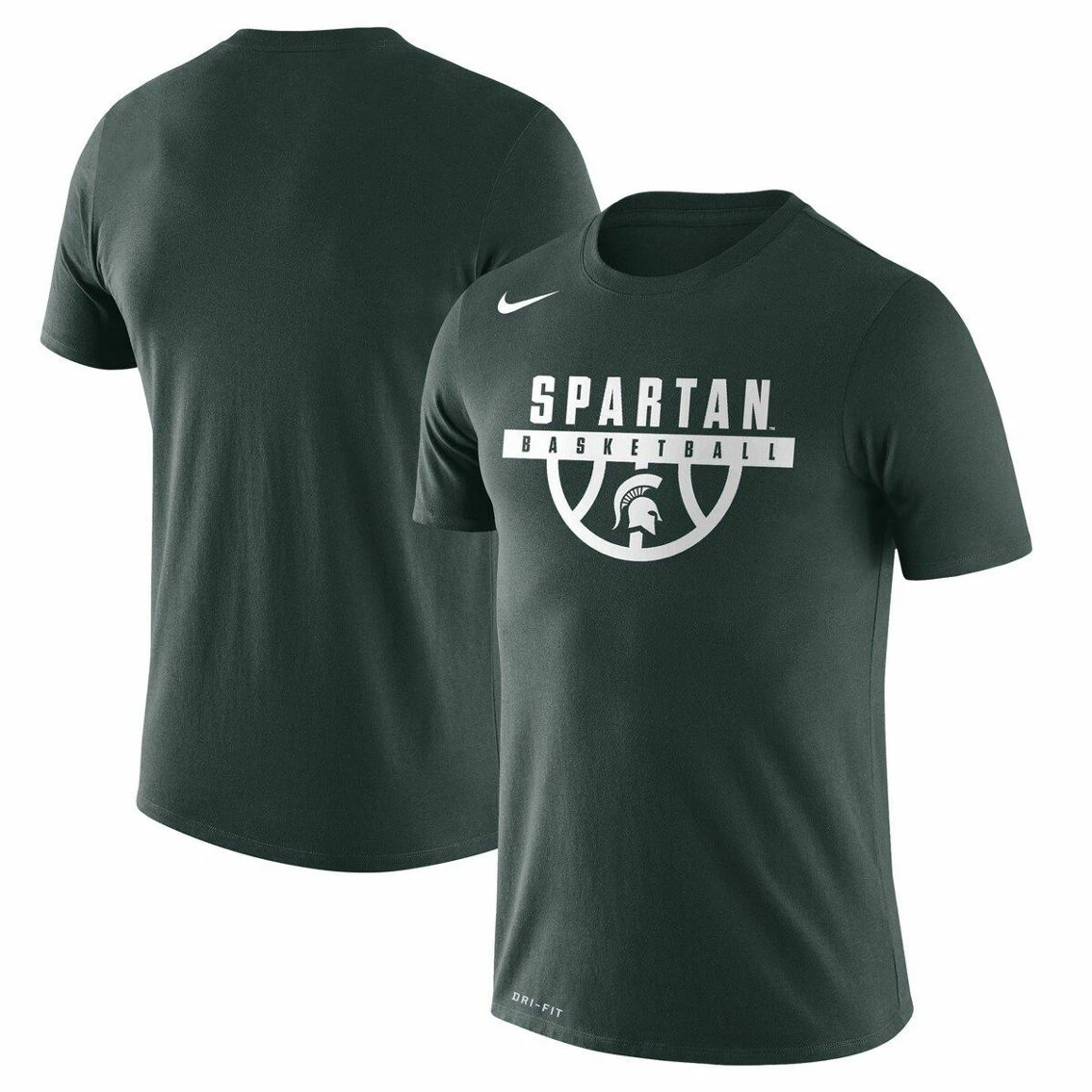 Men's Nike Green Michigan State Spartans Basketball Drop Legend Performance T-Shirt 2 Men's Nike Green Michigan State Spartans Basketball Drop Legend Performance T-Shirt - Image 2