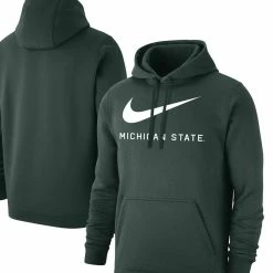 Nike Men's Green Michigan State Spartans Big Swoosh Club Pullover Hoodie