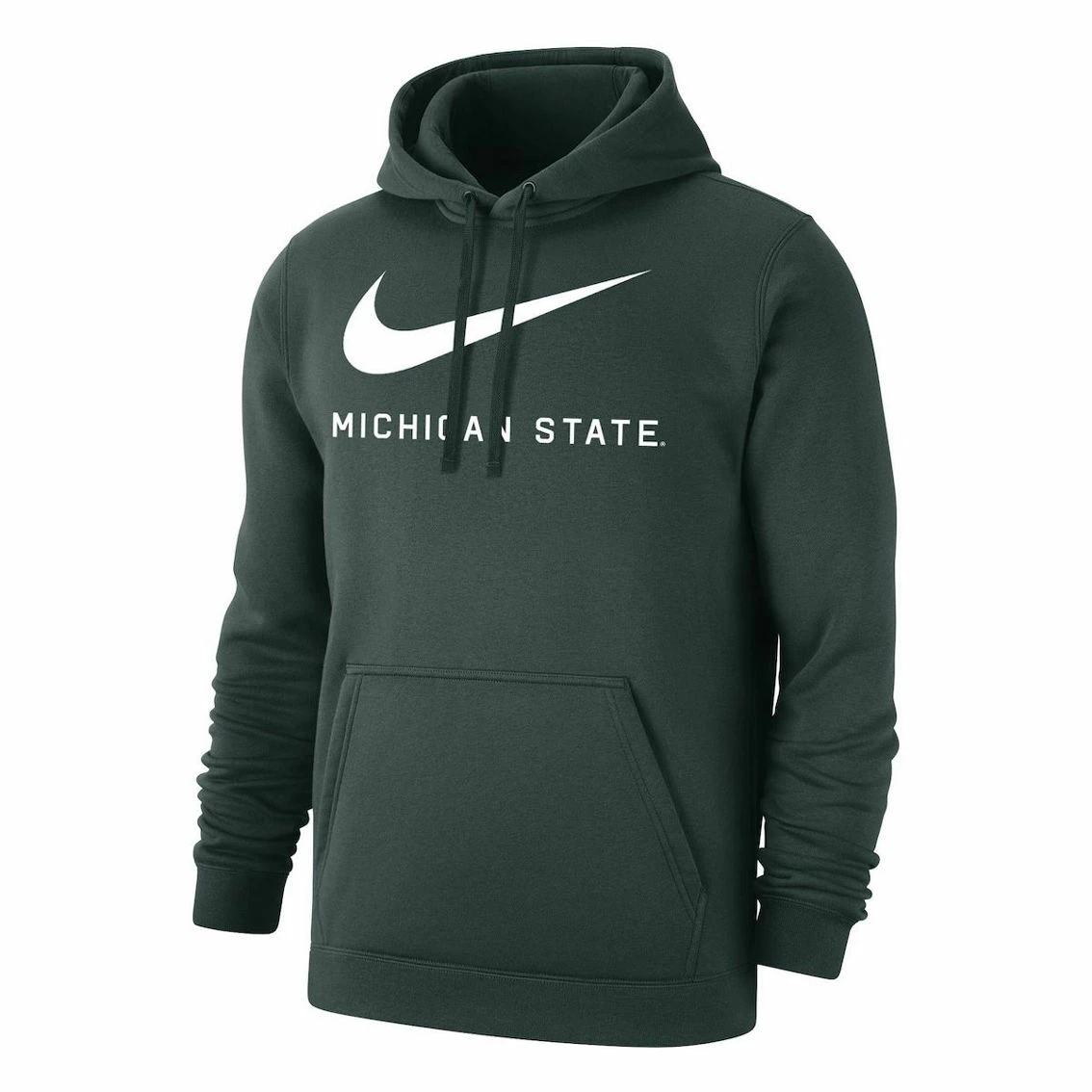 Nike Men's Green Michigan State Spartans Big Swoosh Club Pullover Hoodie 3 Nike Men's Green Michigan State Spartans Big Swoosh Club Pullover Hoodie - Image 3