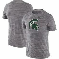Nike Men's Charcoal Michigan State Spartans Big & Tall Velocity Space-Dye Performance T-Shirt